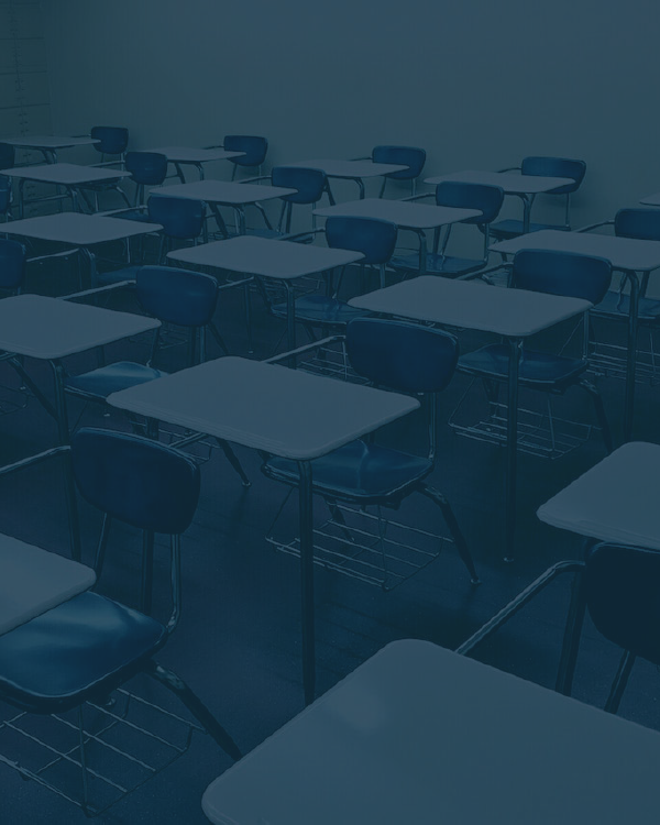 Rows of school desks